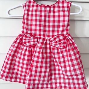 Red Checkered Baby Girl Dress